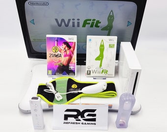 Nintendo Wii Console - Fitness Bundle - Wii Fit + Board  + Zumba & Belt - Ready to Play! Refurbished