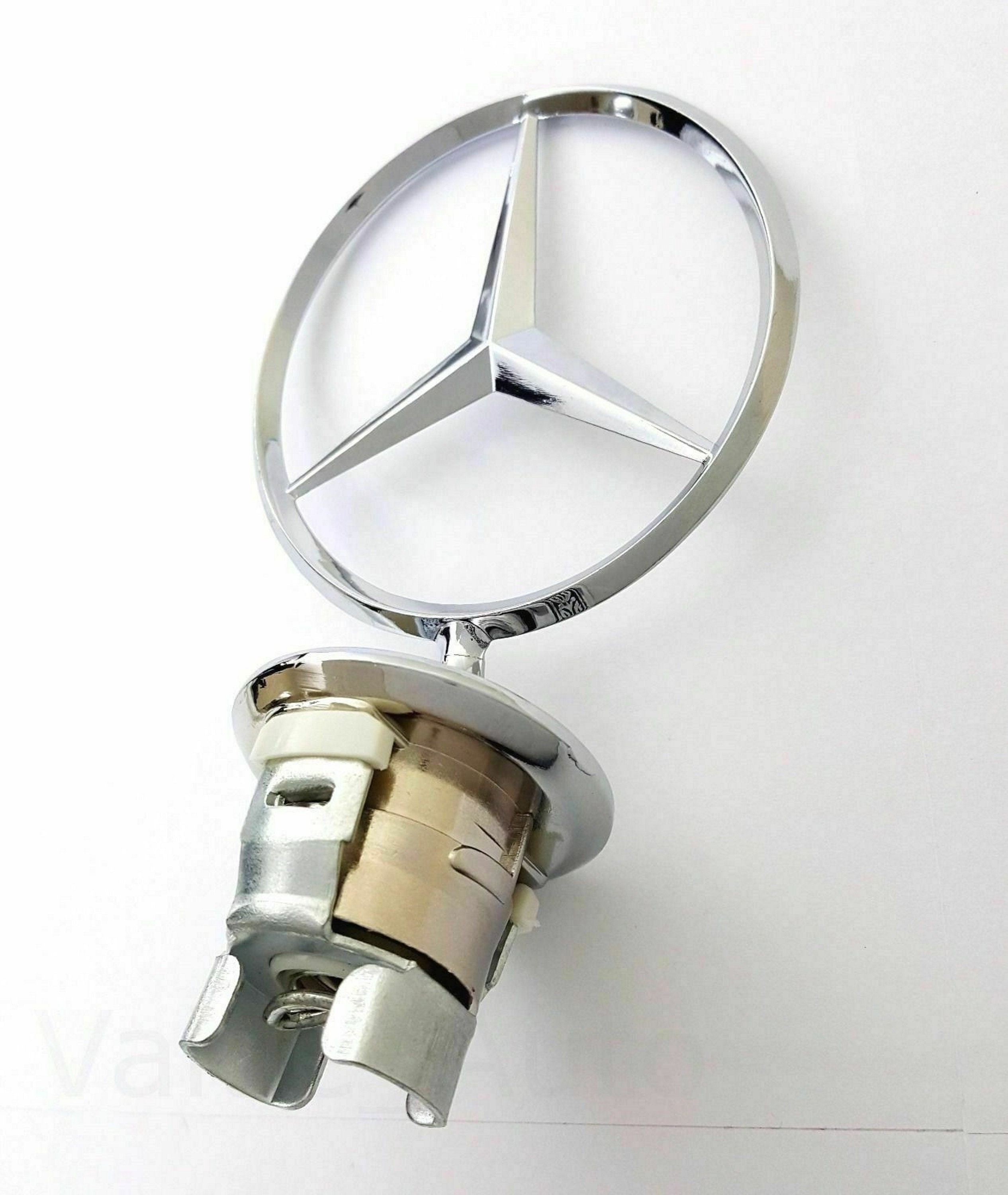 Mercedes Bonnet Raised Star Emblem Badge Chrome C E S CLK Class W190 W124  W202 W203 W208 W210 W204 W210 W211 44mm 210 880 01 86 