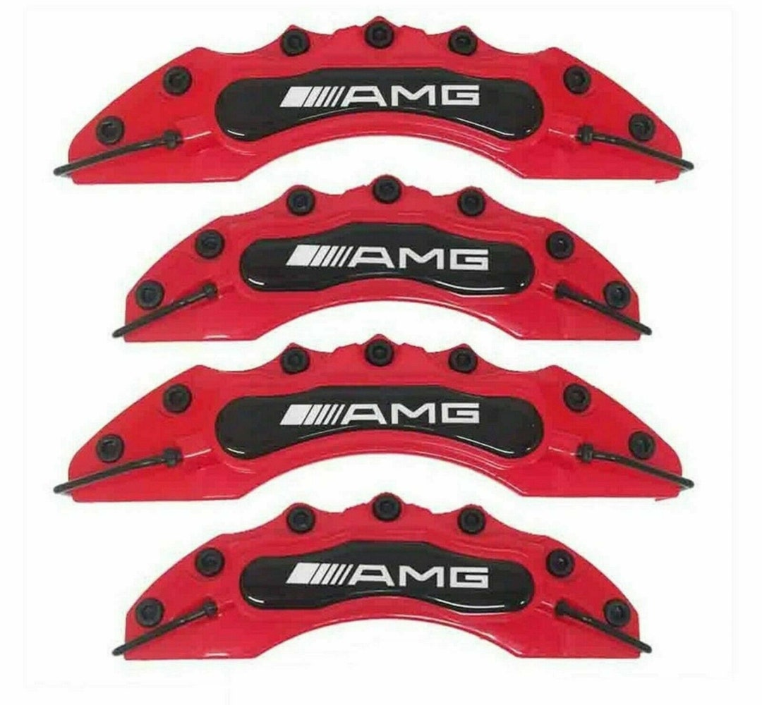 4x Mercedes AMG remklauw Covers Amg Embleem Velg Wiel Set A, B, C, E, S