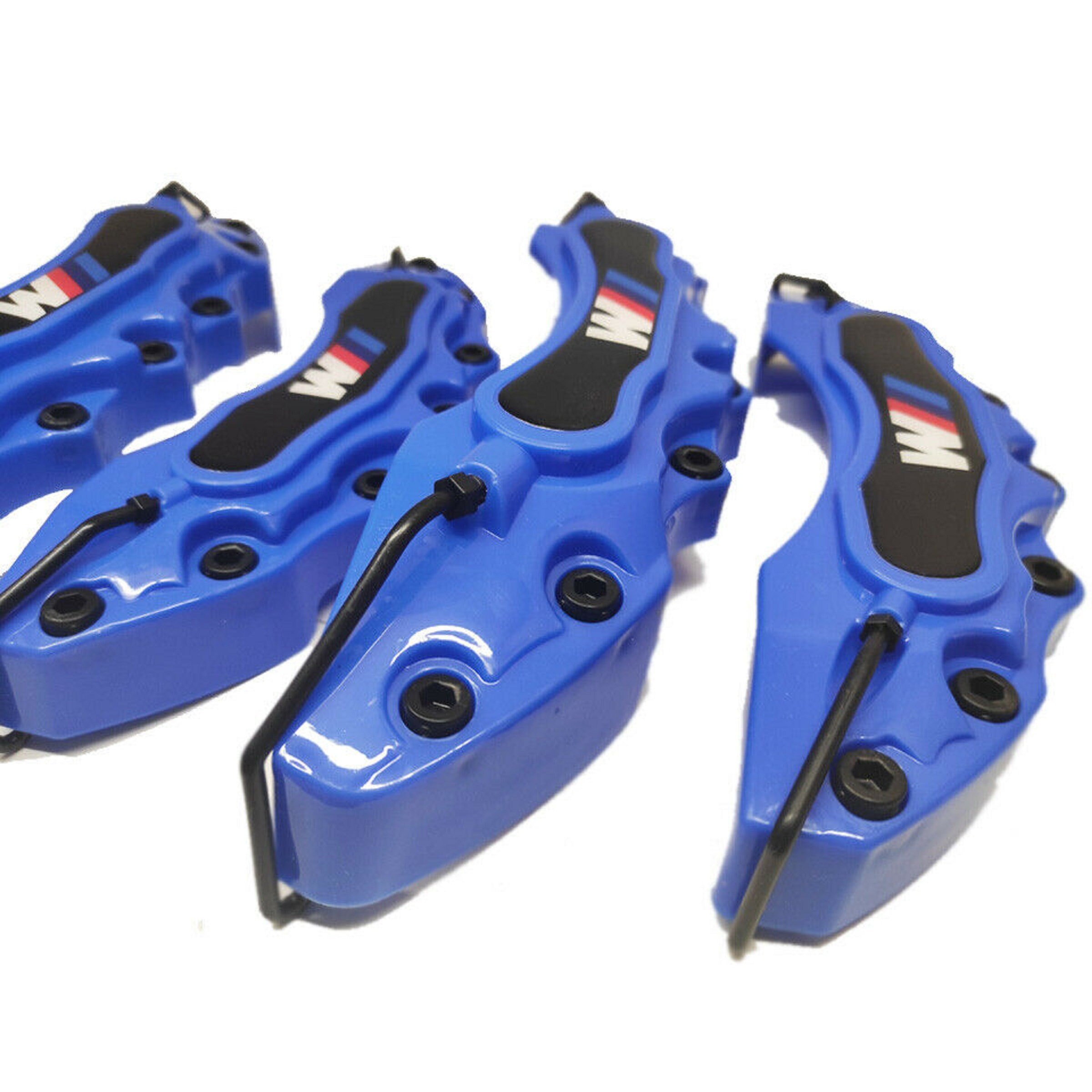 BMW M Brake Caliper Cover Front Rear Power Rim Wheel Set Car Series Blue  4pcs 