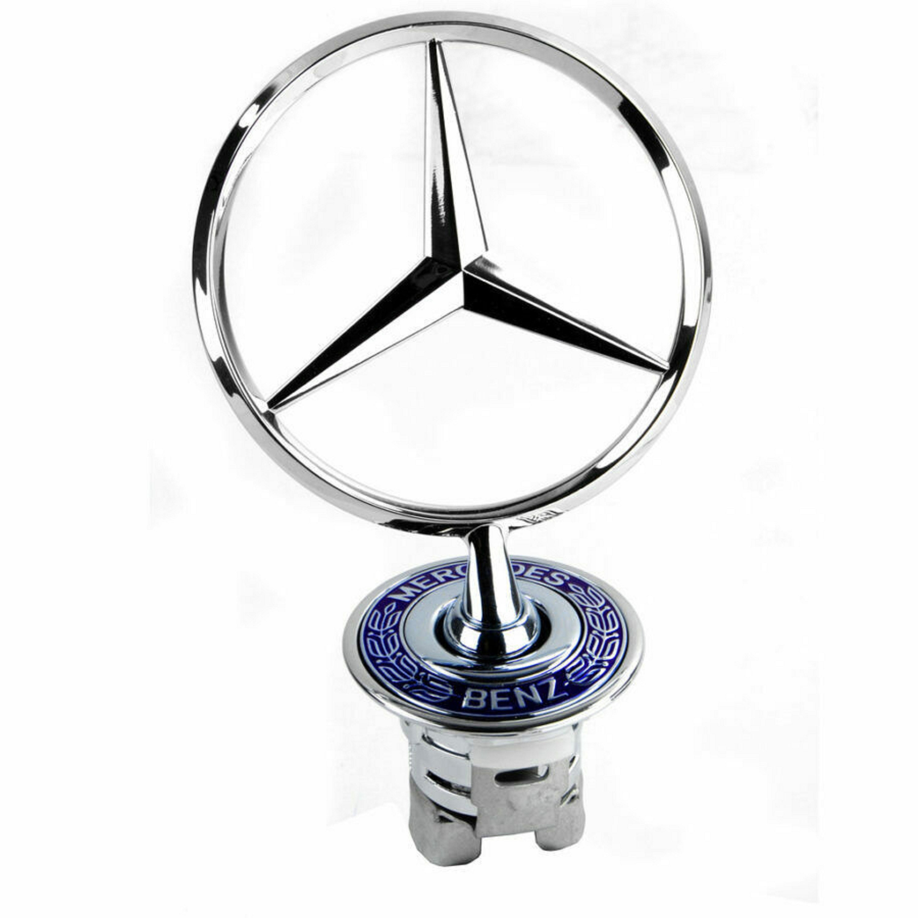 Mercedes Benz Bonnet Wreath Star Emblem Star Badge Black - Genuine Mercedes  Benz A0008171801 - LLLParts