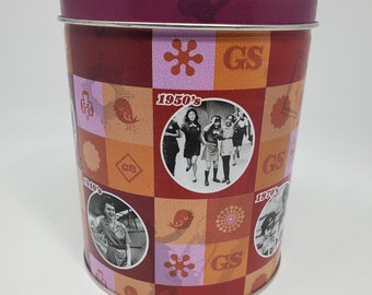 Girl Scouts Making it Count Through the Years Tin Container , Collectible, storage container