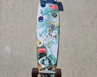 Vintage Sector 9 Pintail Longboard Skateboard, Goddess of Speed, Carving and Cruising Skateboard, Sports Equipment