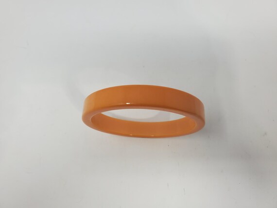 Vintage Bakelite Bracelet Bangle Yellow Creamed C… - image 4