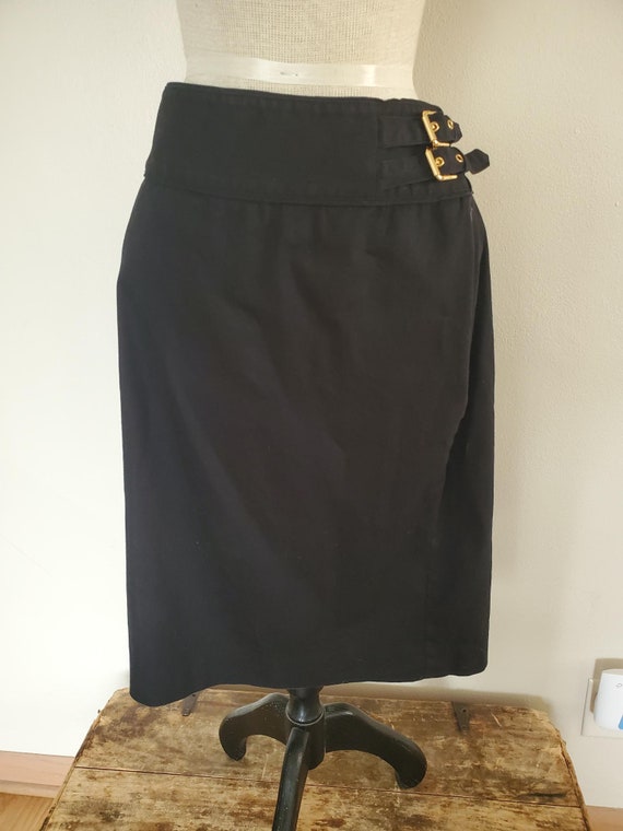 Vintage Lauren Ralph Lauren Black Pencil Skirt 90 s Skirt Size 2 Etsy Canada