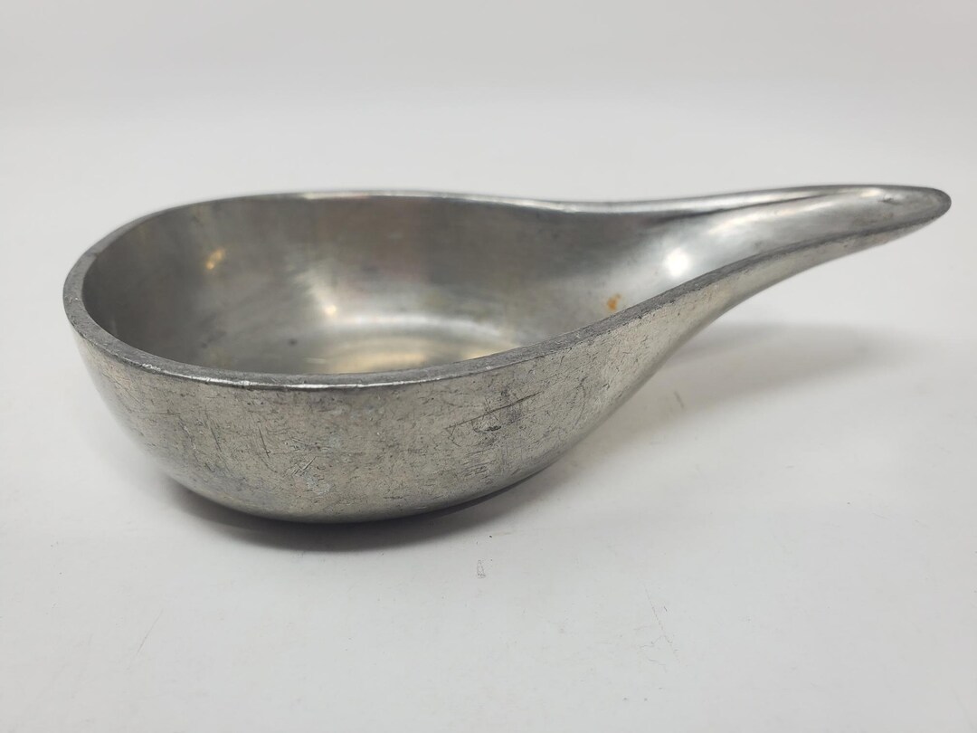 Vintage Williamsburg Stieff Pewter Pap Boat/ Pipe Rest, Spoon Rest
