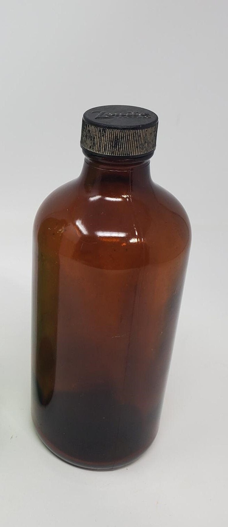 Vintage ZONITE Antiseptic Germicide Deodorant Amber Glass Bottle