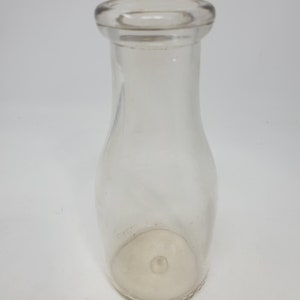 Vintage Glass Pint Milk Bottle, 1940&#39;s Collectible Glass Bottles, Pint Glass Bottle, Prop, Décor, Dairy Bottle