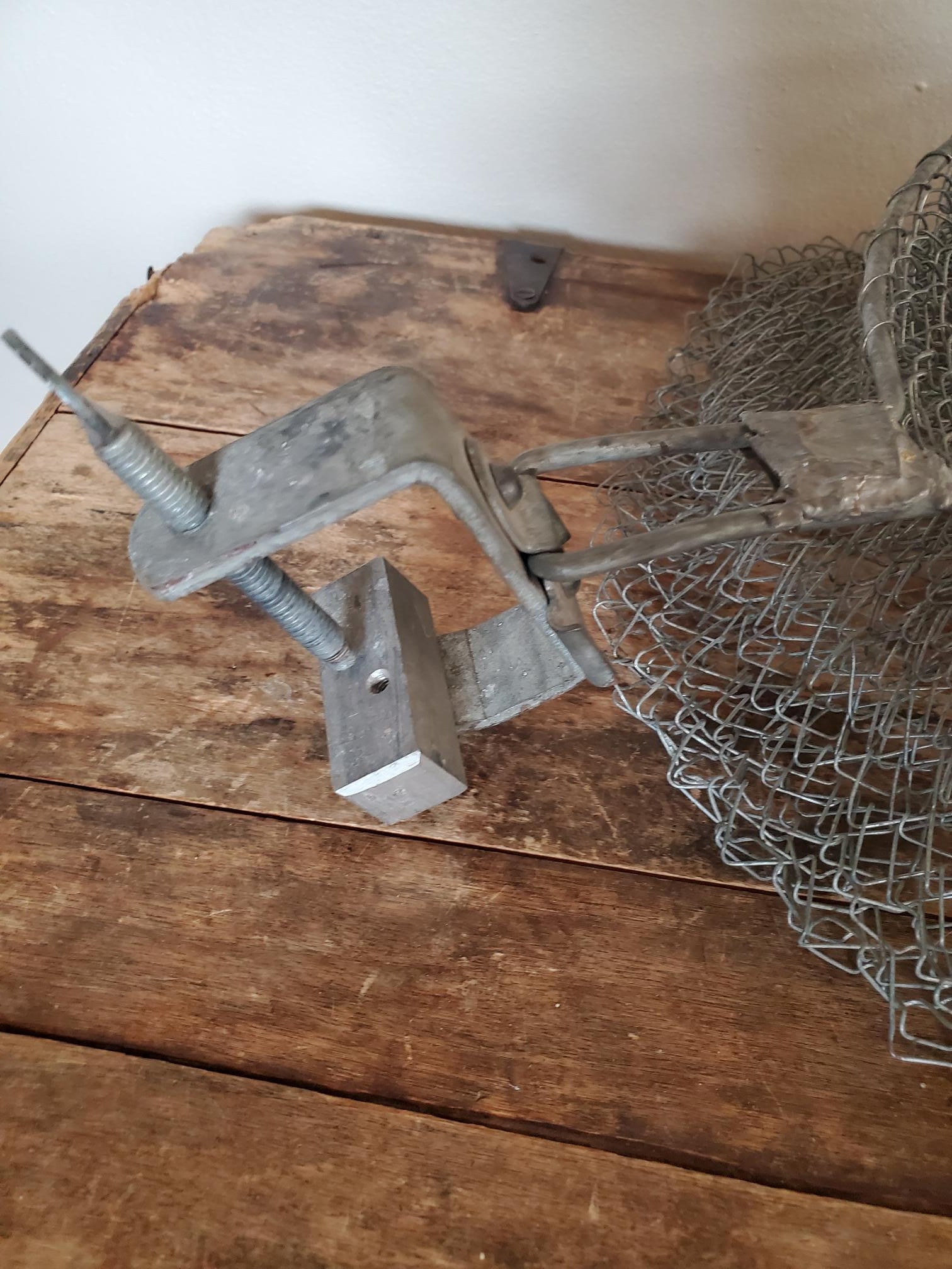 Vintage Metal Mesh Collapsible Fishing Basket Repurpose - Etsy