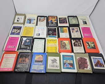 45 Vintage 8 Track Tapes, Stero Tape Cartridges, Country, Rock, 45 Various Artists