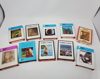Vintage 8 Track Tapes, Columbia House, Stereo Tape Cartridges