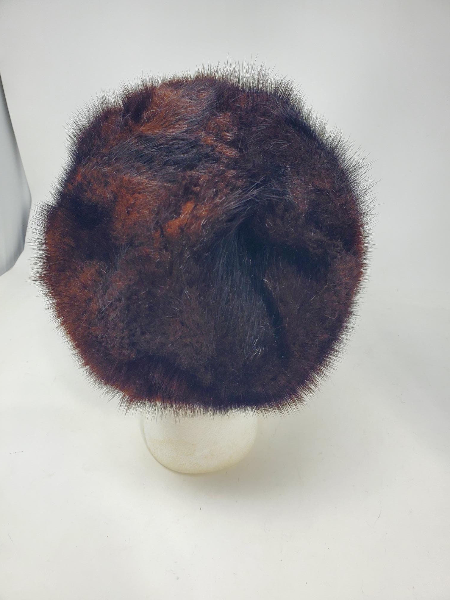RARE VTG Mid Century Ladies Black Suede Mink/Fur Hat French Luxembourg Luxury Black Mink and Fox Fur Hat, Luxuriously Soft and Cozy  main image 2