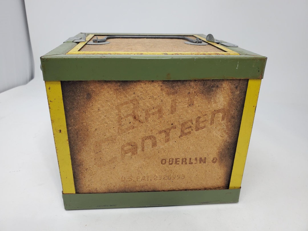 Vintage Oberlin Bait Canteen Box With Lid Retro Cabin or Etsy