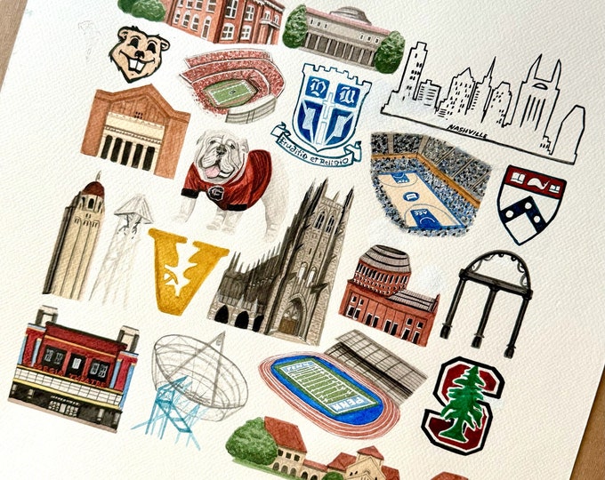 Custom Watercolor Collage