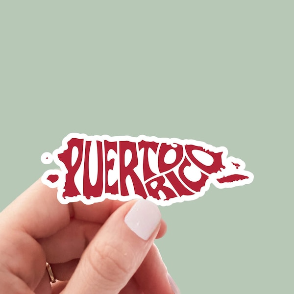 Puerto Rico State Sticker, Puerto Rico Decal, State Laptop Stickers, Waterproof Stickers, Aesthetic State Stickers, Computer Stickers