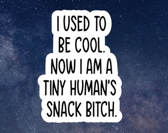 snack bitch funny sticker, waterproof vinyl sticker, laptop stickers, funny stickers, snarky sticker, sarcastic gift, kindle stickers