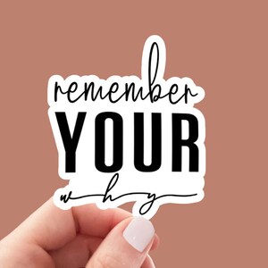 Remember Your Why sticker, laptop stickers, funny stickers, sarcasm laptop decals, water bottle sticker, Motivational Sticker, Quote Sticker