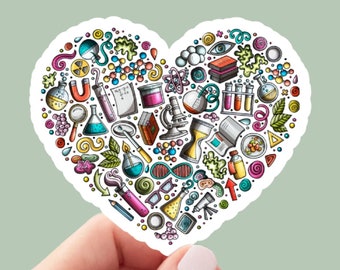 Science Sticker, waterproof stickers, laptop stickers, funny stickers, cute stickers, water bottle sticker, aesthetic stickers