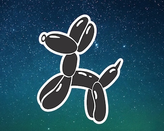 balloon dog sticker, laptop stickers, water bottle stickers, dog stickers, pet stickers, funny stickers, Stanley Cup accessories