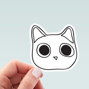 Cat face sticker, cat mom sticker, funny cat mom stickers, cat lover sticker, pet stickers, animal
