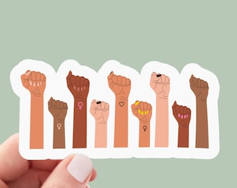 Girl Power sticker, women's rights sticker, feminist sticker, girl power sticker, laptop sticker, water bottle sticker, decals