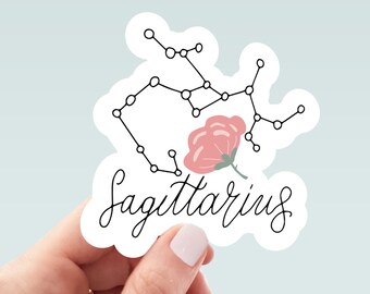 Celestial Sagittarius sticker, Sagittarius zodiac, astrology sticker, zodiac sticker, laptop stickers, funny stickers, water bottle sticker