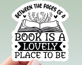 Pages of a Book Reading Sticker, book laptop decals, water bottle stickers, funny stickers, book stickers, planner stickers, bookish booktok