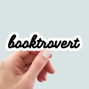 Booktrovert Sticker, book laptop decals, water bottle stickers, funny stickers, book stickers, planner stickers, introvert stickers, bookish