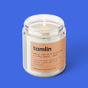 Tamlin inspired candle, Sarah J Maas A Court of Mist and Fire, bookish candle, ACOTAR fan gift, acomaf, Acotar Merch, Book Lover Candle