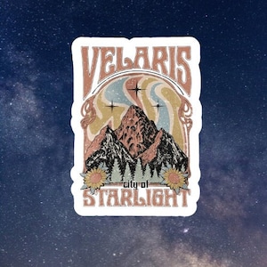 Velaris City of Starlight Vintage ACOTAR Inspired Waterproof Vinyl Sticker