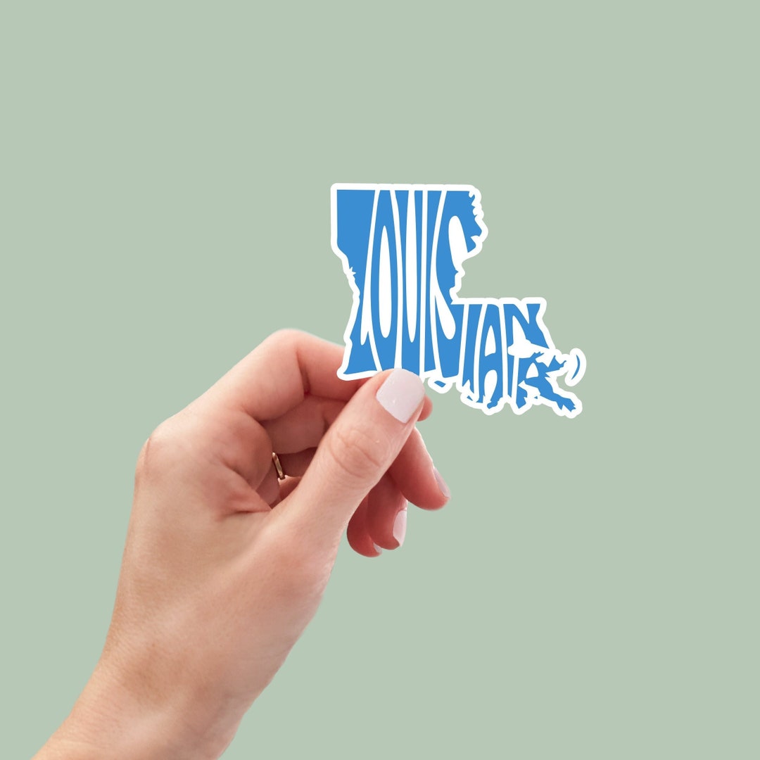 Louisiana State Diver Down Flag Vinyl Decal Sticker - 5" Car, Laptop, Window Decal, White Background - View #7