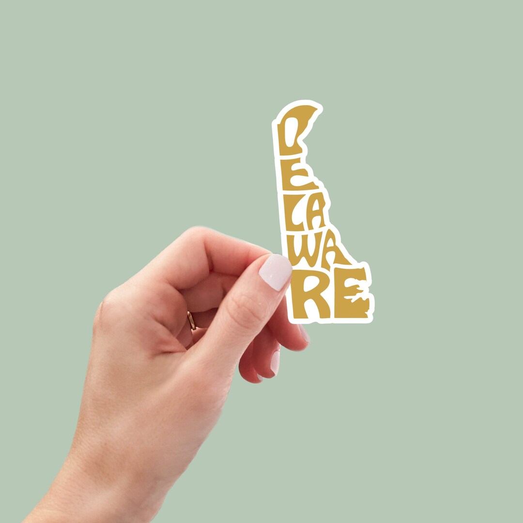 Delaware State Sticker, Delaware Decal, State Laptop Stickers ...