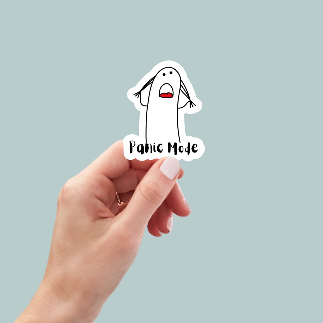 Panic Bar Sticker Panic Mode Sticker, Laptop Stickers, Funny Stickers, Sarcastic Gift ...