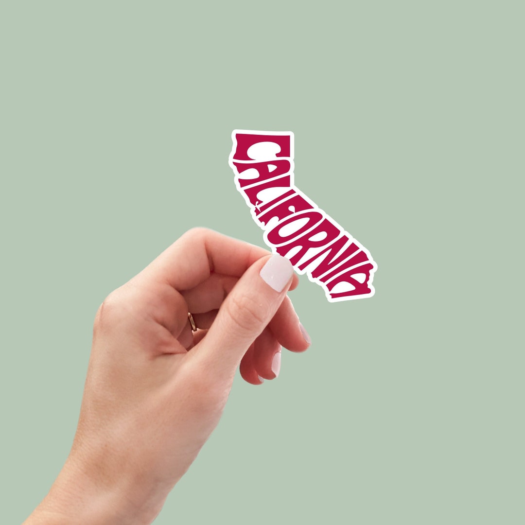 California State Sticker, California Decal, State Laptop Stickers ...