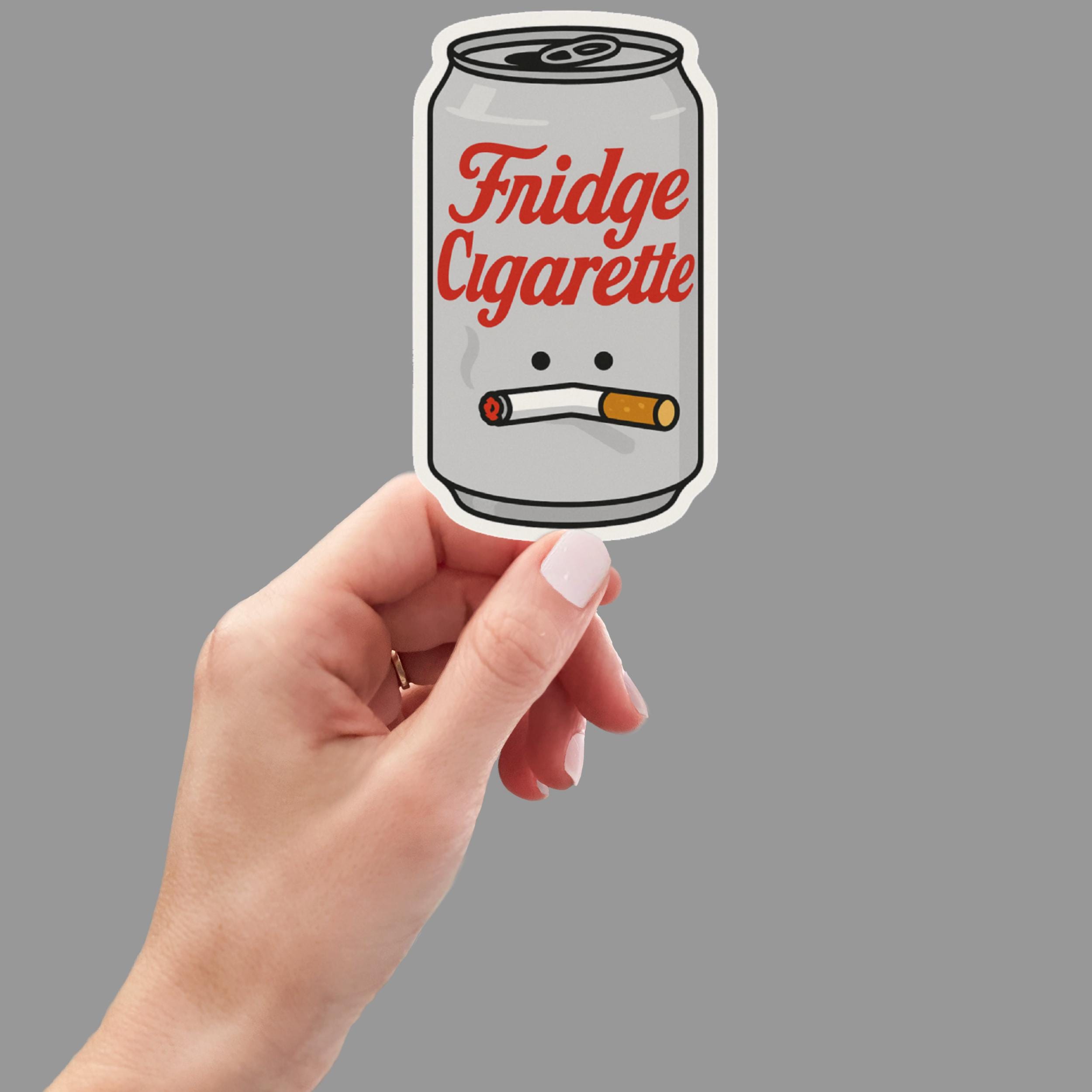 Fridge Cigarette, Funny Sticker, Vinyl Meme Sticker, Funny Sticker, Dark  Humor Laptop Decal, Internet Aesthetic Gift for Meme Lovers