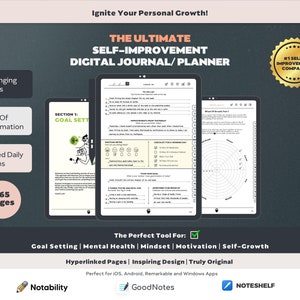 Digital Journal Planner, Goodnotes Planner, Productivity Planner, Ipad Planner, Life Planner, Self-Improvement, Notability Journal Diary
