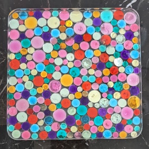 Multicolor Jewel Resin Coasters