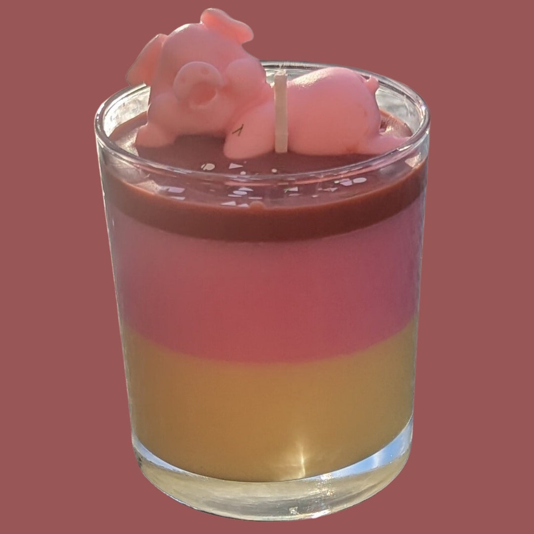 Fun Pig Candle Huxley Pig Pig in Mud Piggy Candle Pig - Etsy