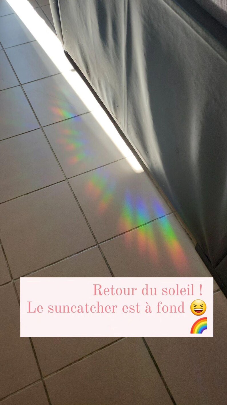 Attrape-Soleil sticker Chat Fantôme BOUH, suncatcher, pour fenêtre, autocollant holographique arc-en-ciel afbeelding 2