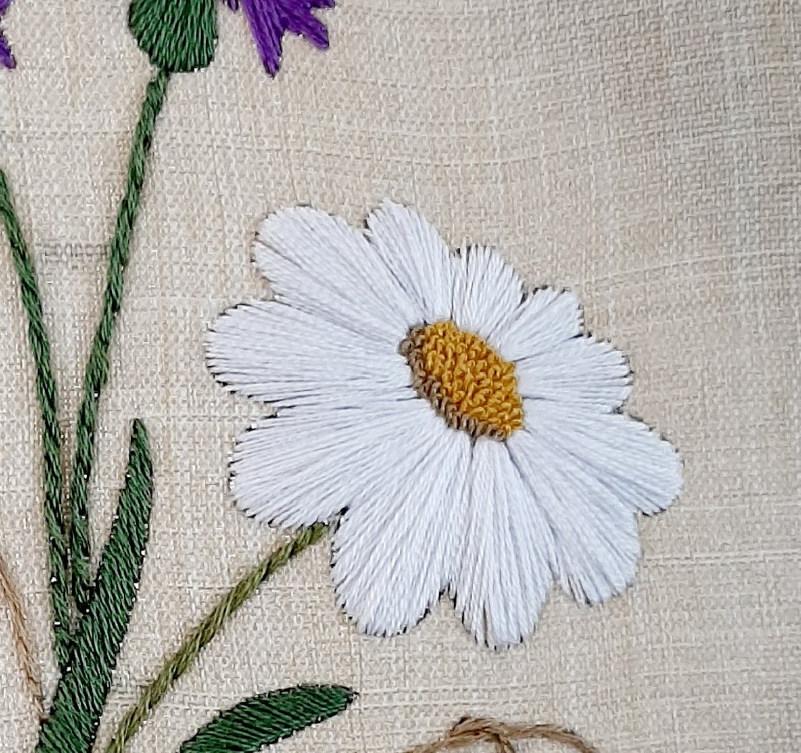 Daisy and Cornflower Pdf Hand Embroidery Beginner Botanical Pattern DIY ...