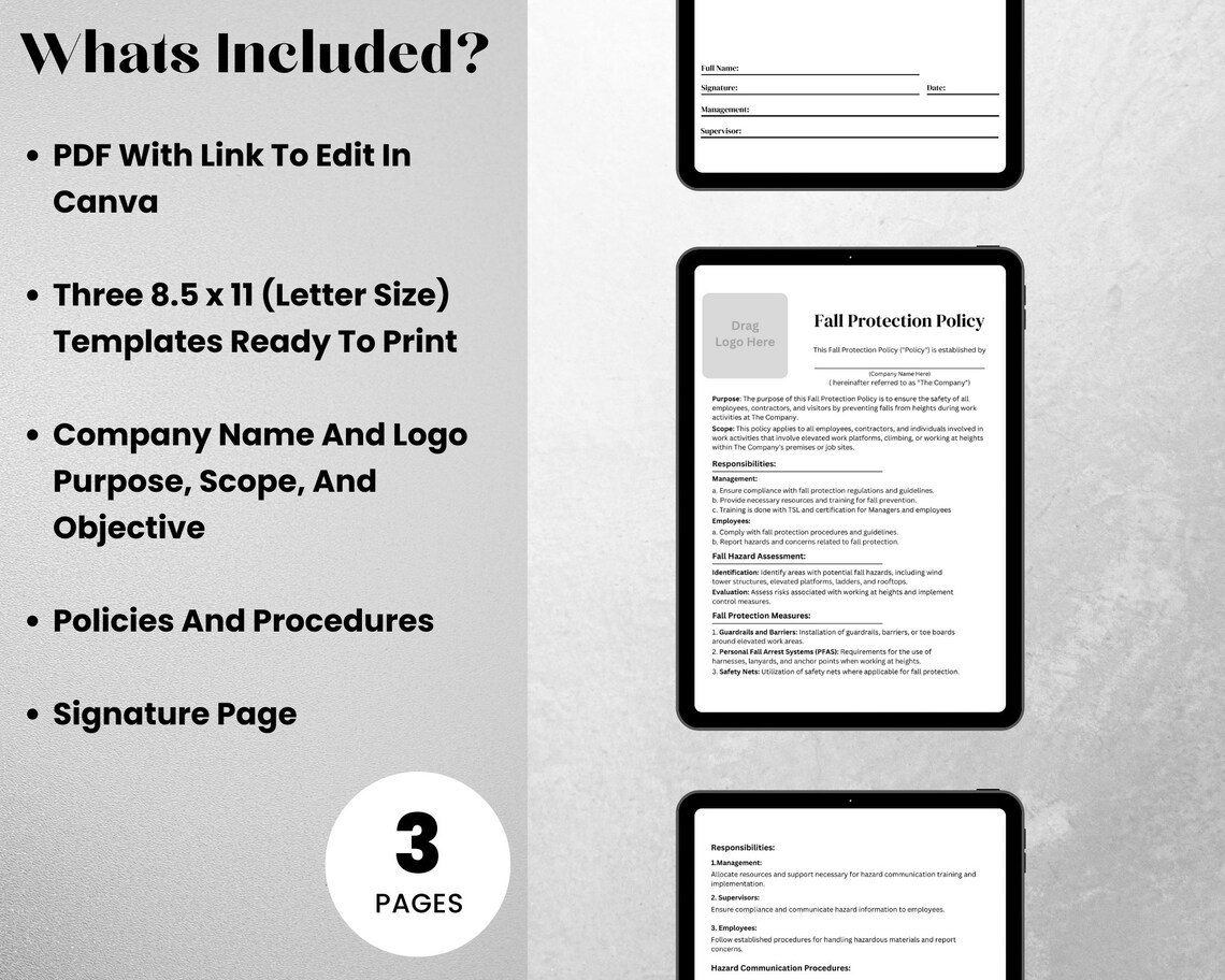 Hazard Communication Program Canva Editable Template JHA Program ...