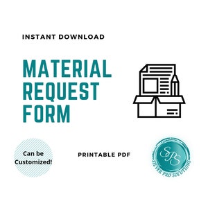Material Request Form - Etsy