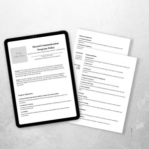 Hazard Communication Program Canva Editable Template JHA Program ...
