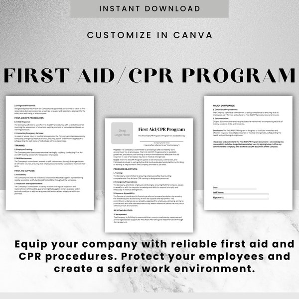 Company Document Template Etsy