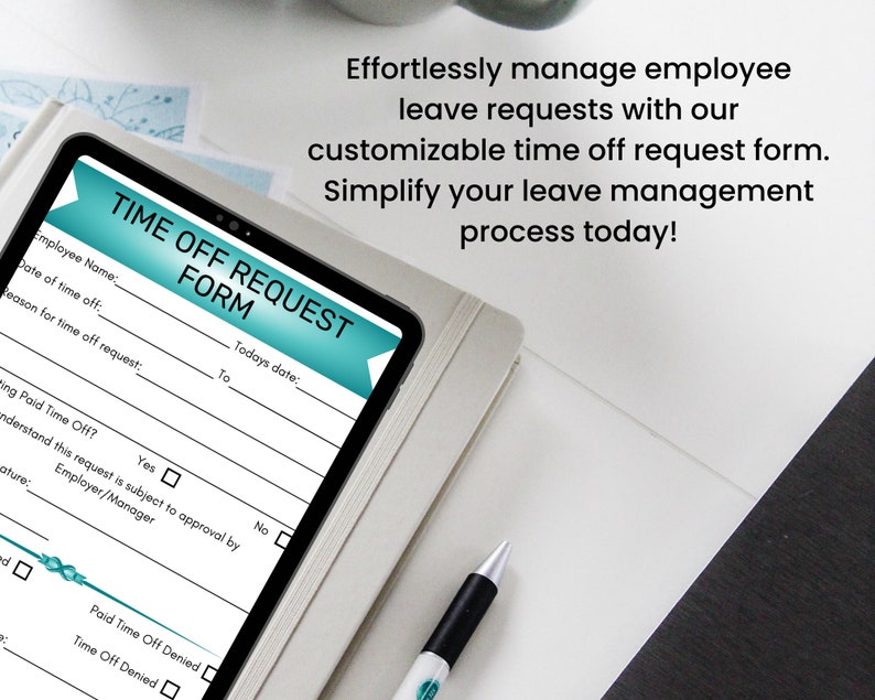 Time Off Request Background Employee Time off Request Form Canva Editable Template Employee ...