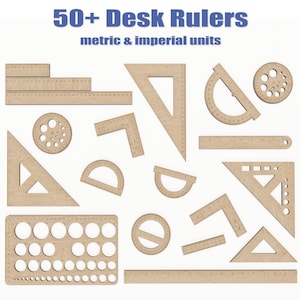 Laser Cut Rulers - Back to School Rulers - 50+ Rulers Bundle - Laser Cut Files - Vector DXF & SVG files for laser cutting wood - Glowforge