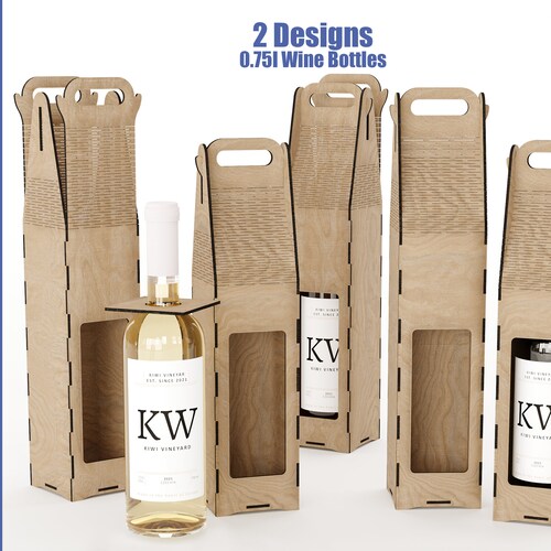 Laser Cut Wooden Wine Gift Box Svg Bottle Gift Wine Etsy