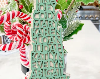 Personalized Family Names Ornament | Christmas Ornament | Up to 20 Names