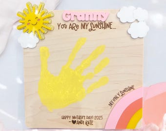 Mother’s Day Handprint Board | Handprint Keepsake Sign | First Mother’s Day Gift