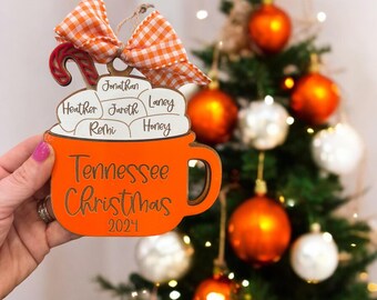 Adorno navideño de taza de Tennessee / Adorno Vol / UT / Tennessean